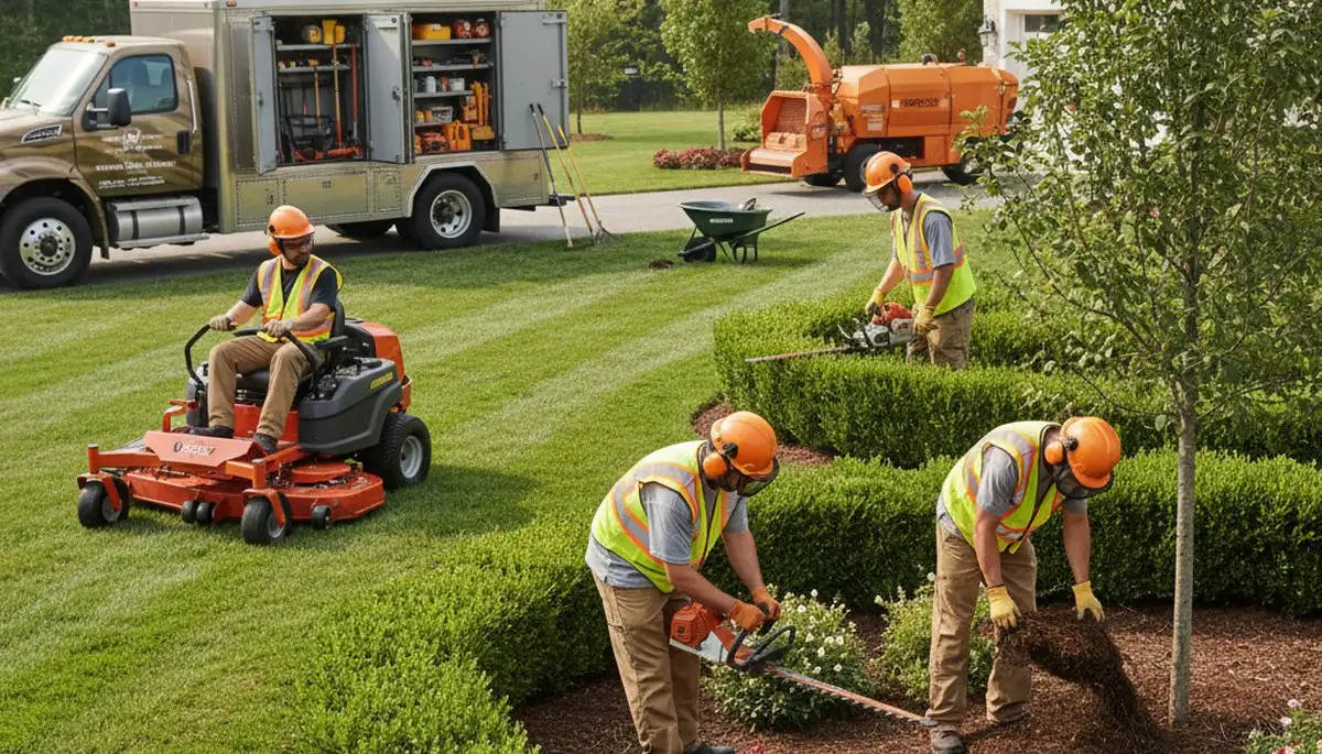 Lancaster, PA tree service crew providing professional tree removal and landscaping care