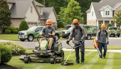 Lancaster, PA tree service team providing lawn care and tree removal for healthy turf