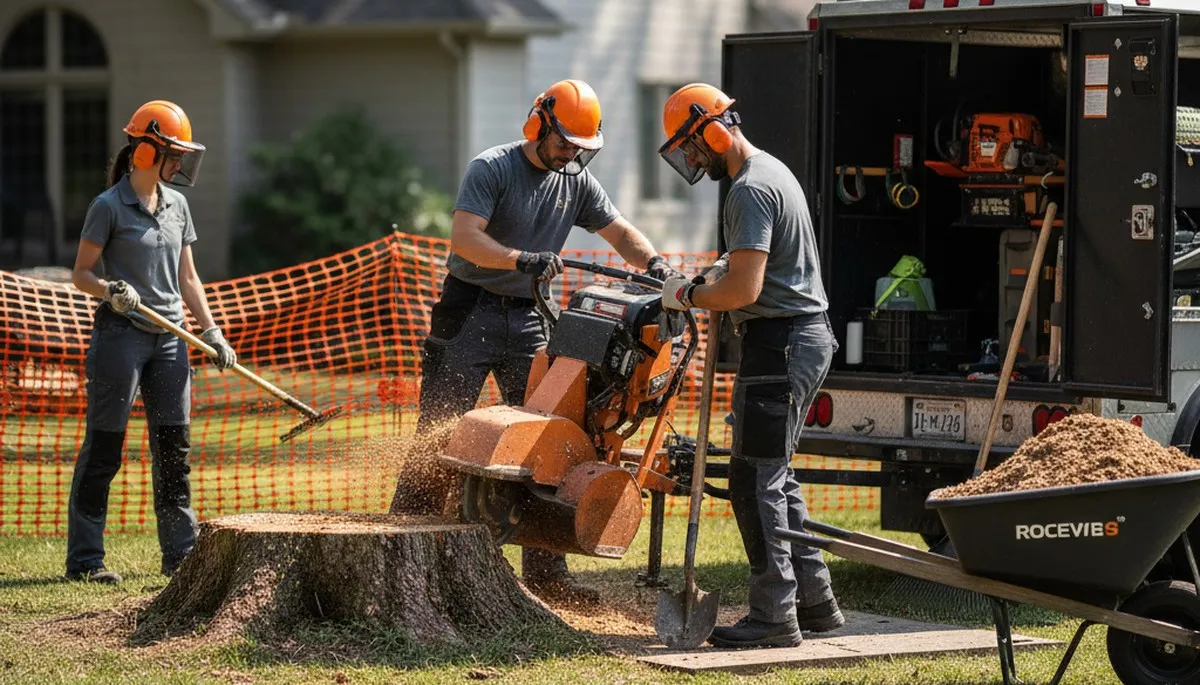 Stump removal service in Lancaster, PA by Arbor Tree Care for safe yard clearing