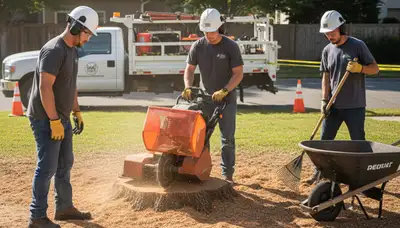 Stump removal service in Lancaster, PA for safe yard cleanup and complete stump extraction