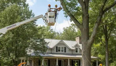Tree service crew providing safe tree removal in Lancaster, PA