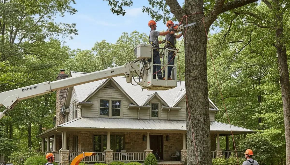 Tree service team in Lancaster, PA providing professional tree removal and trimming