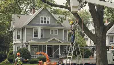 Tree service crew in Lancaster, PA providing professional tree removal and trimming services