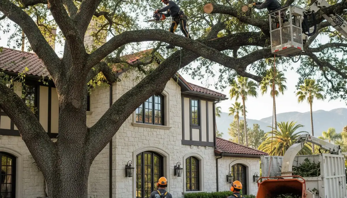 Tree service crew in Lancaster, PA providing professional tree removal and trimming services
