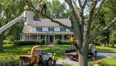 Lancaster, PA tree service crew providing safe tree removal for residential and commercial properties