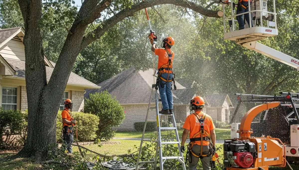 Lancaster, PA arborists trimming tree branches for safer, healthier growth and better curb appeal